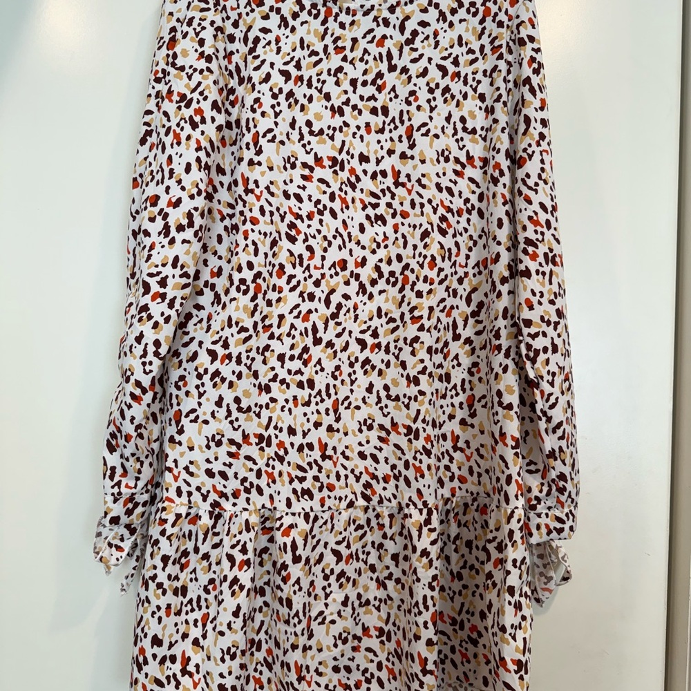 SHEIN Animal Print Blouse with Earth Tones